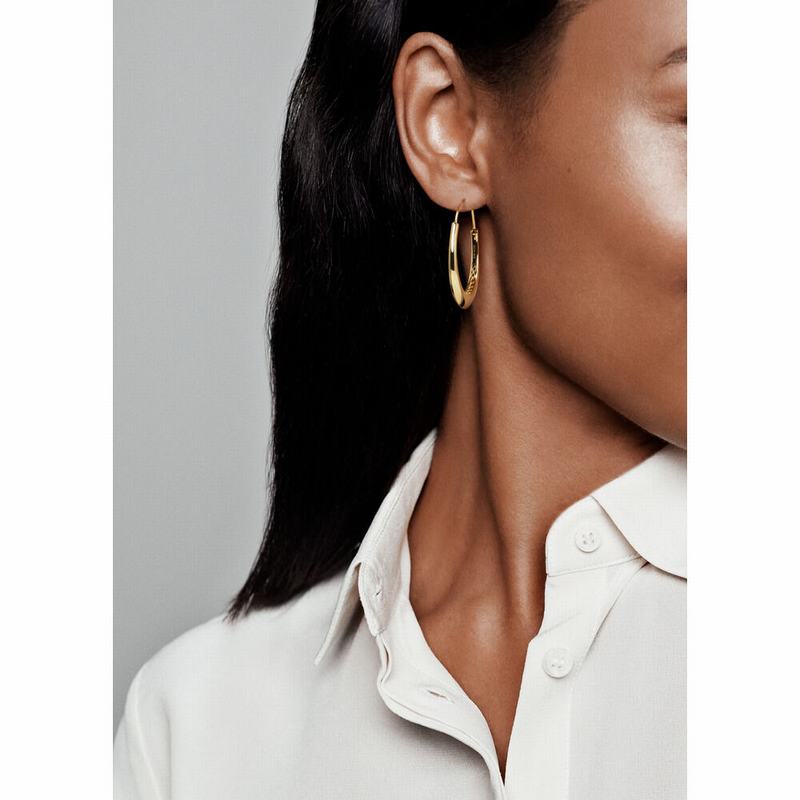 Pandora Shine™ Chunky Hoop Earrings Gold Egypt PS1694058
